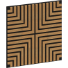 Mexen Linea 02 Akustische Wandverkleidung 60 x 60 cm (4 Stück), Filz 9 mm, technisches Furnier, Eiche Classic