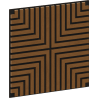 Mexen Linea 02 Akustik-Wandpaneel 60 x 60 cm (4 Stück), Filz 9 mm, technisches Furnier, Eiche Natur - S110-60607-02-042