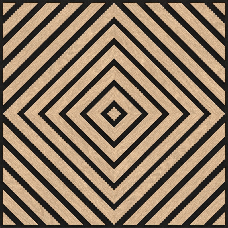 Mexen Linea 03 Akustische Wandpaneele 60 x 60 cm (4 Stück), Filz 9 mm, technisches Furnier, Gebleichte Eiche