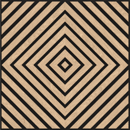 Mexen Linea 03 Akustische Wandpaneele 60 x 60 cm (4 Stück), Filz 9 mm, technisches Furnier, Gebleichte Eiche