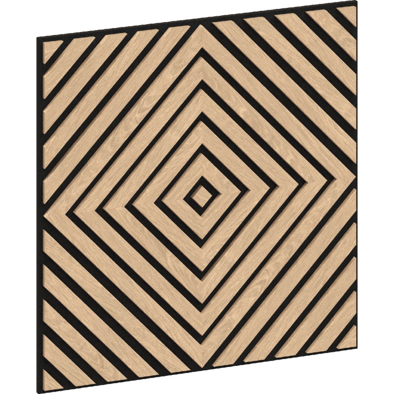 Mexen Linea 03 Akustische Wandpaneele 60 x 60 cm (4 Stück), Filz 9 mm, technisches Furnier, Gebleichte Eiche