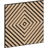 Mexen Linea 03 Akustische Wandpaneele 60 x 60 cm (4 Stück), Filz 9 mm, technisches Furnier, Gebleichte Eiche