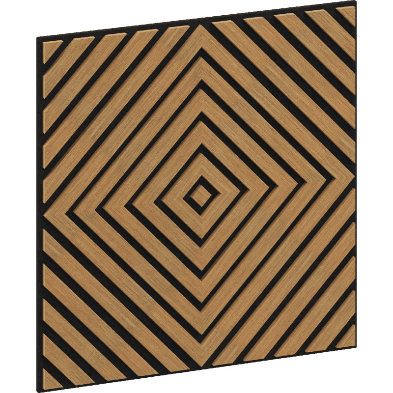 Mexen Linea 03 Akustik-Wandpaneel 60 x 60 cm (4Stk.), Filz 9 mm, technisches Furnier, Eiche Classic - S110-60607-03-041
