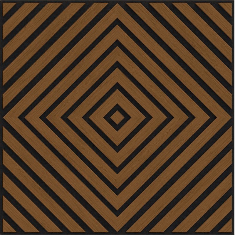 Mexen Linea 03 Akustische Wandpaneele 60 x 60 cm (4 Stk.), Filz 9 mm, technisches Furnier, Eiche Natur - S110-60607-03-042