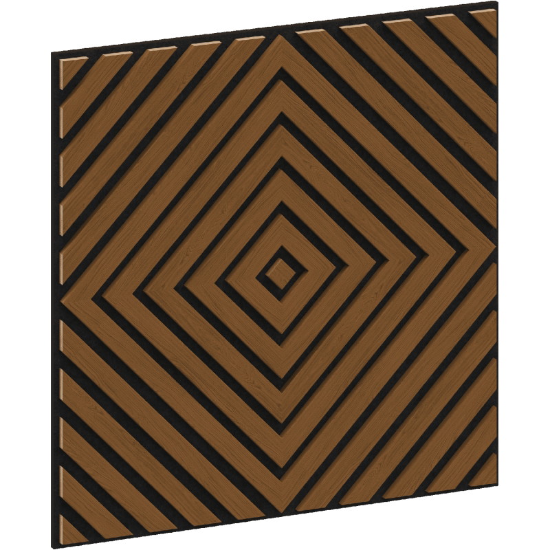 Mexen Linea 03 Akustische Wandpaneele 60 x 60 cm (4 Stk.), Filz 9 mm, technisches Furnier, Eiche Natur - S110-60607-03-042