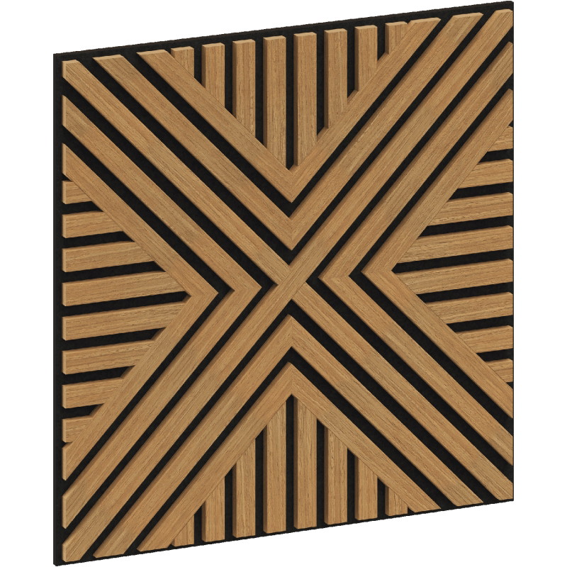 Mexen Linea 06 Akustik-Wandpaneel 60 x 60 cm (4 Stk.), Filz 9 mm, technisches Furnier, Eiche Classic - S110-60607-06-041