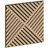 Mexen Linea 08 Akustik-Wandpaneel 60 x 60 cm (4 Stk.), Filz 9 mm, technisches Furnier, Gebleichte Eiche - S110-60607-08-040