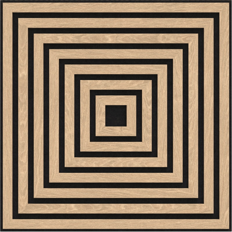 Mexen Linea 13 Akustik-Wandpaneel 60 x 60 cm (4er Set), Filz 9 mm, technisches Furnier, gebleichte Eiche - S110-60607-13-040