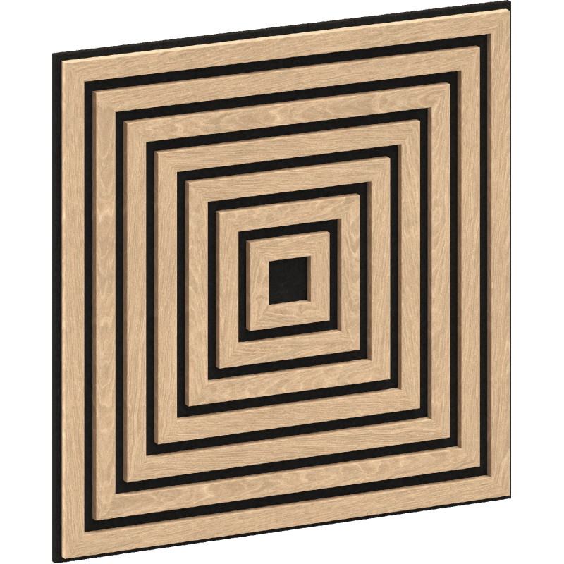 Mexen Linea 13 Akustik-Wandpaneel 60 x 60 cm (4er Set), Filz 9 mm, technisches Furnier, gebleichte Eiche - S110-60607-13-040
