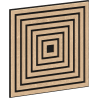 Mexen Linea 13 Akustik-Wandpaneel 60 x 60 cm (4er Set), Filz 9 mm, technisches Furnier, gebleichte Eiche - S110-60607-13-040