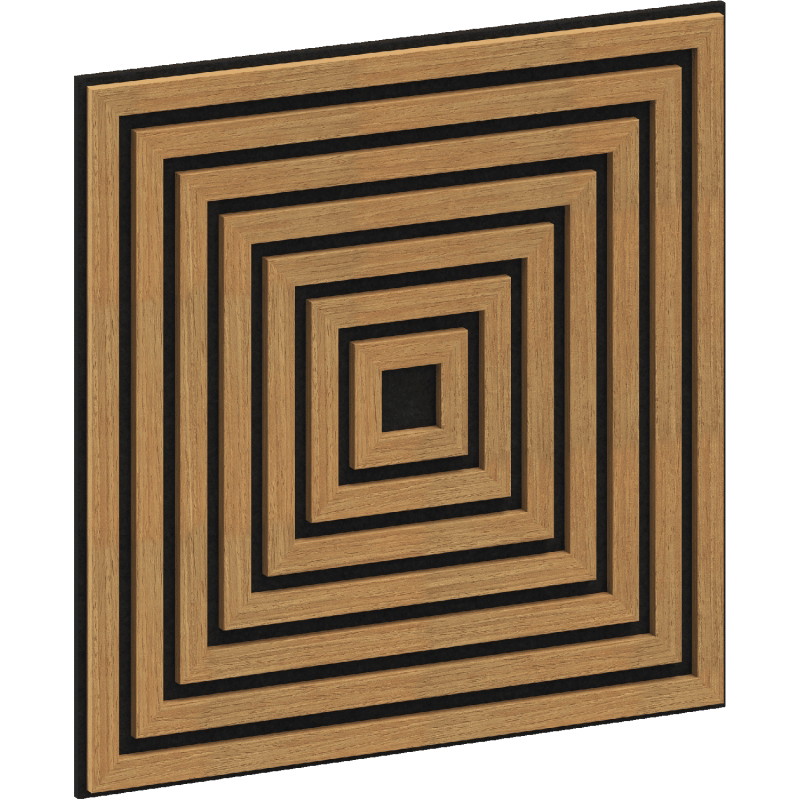 Mexen Linea 13 Akustische Wandpaneele 60 x 60 cm (4 Stück), Filz 9 mm, Technisches Furnier, Eiche Classic - S110-60607-13-041