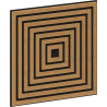Mexen Linea 13 Akustische Wandpaneele 60 x 60 cm (4 Stück), Filz 9 mm, Technisches Furnier, Eiche Classic - S110-60607-13-041