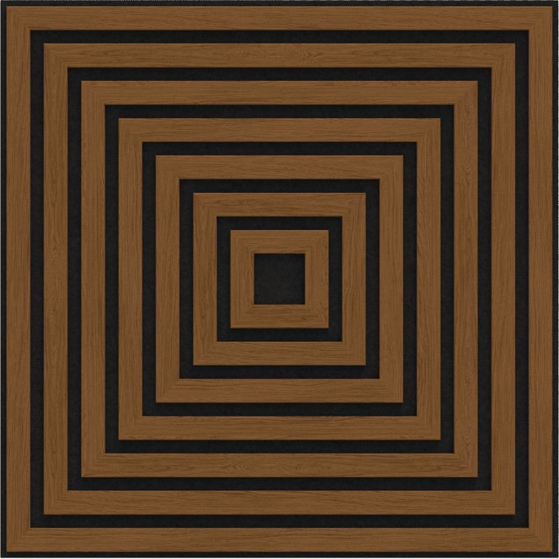 Mexen Linea 13 akustisches Wandpaneel 60 x 60 cm (4 Stk.), Filz 9 mm, technisches Furnier, Natur Eiche - S110-60607-13-042