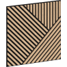 Mexen Linea 25 Akustische Wandpaneele 60 x 60 cm (4 Stück), Filz 9 mm, technisches Furnier, Gebleichte Eiche