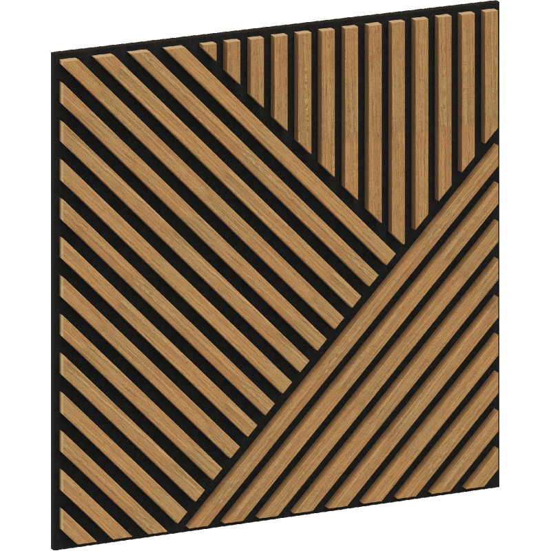 Mexen Linea 25 Akustik-Wandpaneel 60 x 60 cm (4 Stk.), Filz 9 mm, technisches Furnier, Eiche Classic - S110-60607-25-041