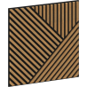 Mexen Linea 25 Akustik-Wandpaneel 60 x 60 cm (4 Stk.), Filz 9 mm, technisches Furnier, Eiche Classic - S110-60607-25-041