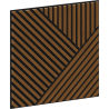 Mexen Linea 25 Akustik-Wandpaneel 60 x 60 cm (4 Stk.), Filz 9 mm, technisches Furnier, Eiche Natur - S110-60607-25-042