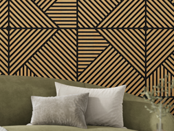 Mexen Linea 25 Akustik-Wandpaneel 60 x 60 cm (4 Stk.), Filz 9 mm, technisches Furnier, Eiche Classic - S110-60607-25-041