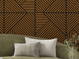 Mexen Linea 25 Akustik-Wandpaneel 60 x 60 cm (4 Stk.), Filz 9 mm, technisches Furnier, Eiche Natur - S110-60607-25-042