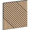 Mexen Linea 26 Akustik-Wandpaneel 60 x 60 cm (4 Stk.), Filz 9 mm, technisches Furnier, Gebleichte Eiche - S110-60607-26-040
