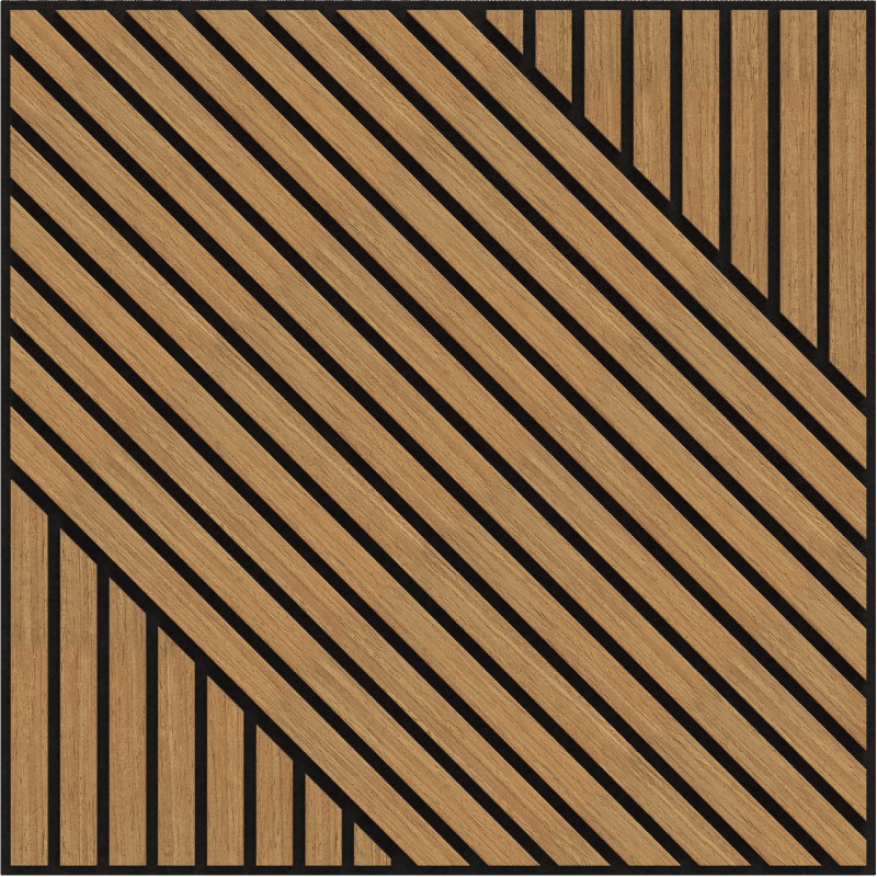 Mexen Linea 26 akustische Wandplatte 60 x 60 cm (4 Stück), Filz 9 mm, technisches Furnier, Eiche Classic - S110-60607-26-041