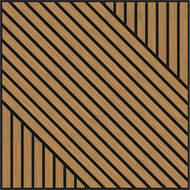 Mexen Linea 26 akustische Wandplatte 60 x 60 cm (4 Stück), Filz 9 mm, technisches Furnier, Eiche Classic - S110-60607-26-041