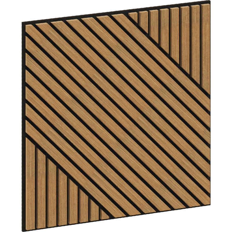 Mexen Linea 26 akustische Wandplatte 60 x 60 cm (4 Stück), Filz 9 mm, technisches Furnier, Eiche Classic - S110-60607-26-041