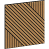 Mexen Linea 26 akustische Wandplatte 60 x 60 cm (4 Stück), Filz 9 mm, technisches Furnier, Eiche Classic - S110-60607-26-041