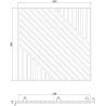 Mexen Linea 26 akustische Wandplatte 60 x 60 cm (4 Stück), Filz 9 mm, technisches Furnier, Eiche Classic - S110-60607-26-041