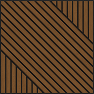 Mexen Linea 26 Akustische Wandpaneele 60 x 60 cm (4 Stück), Filz 9 mm, technisches Furnier, Natur Eiche - S110-60607-26-042