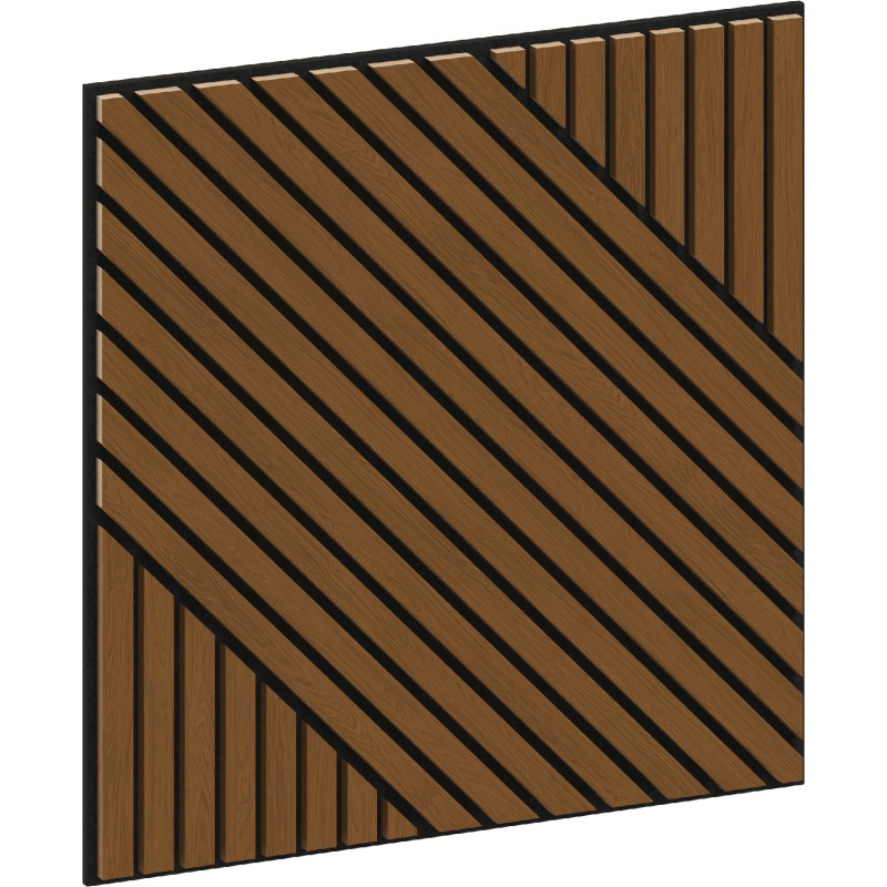 Mexen Linea 26 Akustische Wandpaneele 60 x 60 cm (4 Stück), Filz 9 mm, technisches Furnier, Natur Eiche - S110-60607-26-042