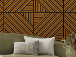 Mexen Linea 26 Akustische Wandpaneele 60 x 60 cm (4 Stück), Filz 9 mm, technisches Furnier, Natur Eiche - S110-60607-26-042