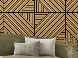 Mexen Linea 26 akustische Wandplatte 60 x 60 cm (4 Stück), Filz 9 mm, technisches Furnier, Eiche Classic - S110-60607-26-041