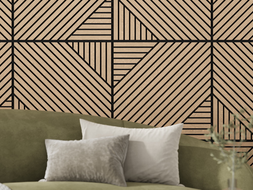 Mexen Linea 26 Akustik-Wandpaneel 60 x 60 cm (4 Stk.), Filz 9 mm, technisches Furnier, Gebleichte Eiche - S110-60607-26-040
