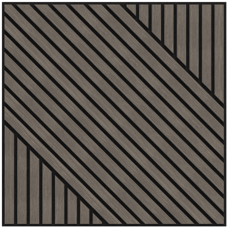 Mexen Linea 26 Akustische Wandplatte 60 x 60 cm (4 Stück), Filz 9 mm, technisches Furnier, Graue Eiche - S110-60607-26-043