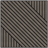Mexen Linea 26 Akustische Wandplatte 60 x 60 cm (4 Stück), Filz 9 mm, technisches Furnier, Graue Eiche - S110-60607-26-043