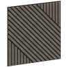 Mexen Linea 26 Akustische Wandplatte 60 x 60 cm (4 Stück), Filz 9 mm, technisches Furnier, Graue Eiche - S110-60607-26-043