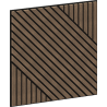 Mexen Linea 26 Akustik-Wandpaneel 60 x 60 cm (4 Stk.), Filz 9 mm, technisches Furnier, Dunkle Walnuss - S110-60607-26-044
