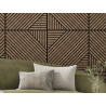 Mexen Linea 26 Akustik-Wandpaneel 60 x 60 cm (4 Stk.), Filz 9 mm, technisches Furnier, Dunkle Walnuss - S110-60607-26-044
