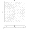 Mexen Linea 01 akustische Wandpaneele 60 x 60 cm (4 Stk.), Filz 9 mm, technisches Furnier, Graueiche - S110-60607-01-043