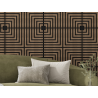 Mexen Linea 02 Akustik-Wandpaneel 60 x 60 cm (4 Stück), Filz 9 mm, Technisches Furnier, Dunkle Walnuss - S110-60607-02-044