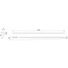 Mexen Line-B Wandabschlussleiste 120 cm rechts, gebürstetes Gun Gray - 186602120R