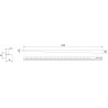 Mexen Line-B Gefälleleiste für Glas 120 cm links, gun grau gebürstet - 186604120L