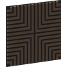 Mexen Linea 02 Akustik-Wandpaneel 60 x 60 cm (4 Stk.), Filz 9 mm, technisches Furnier, Mocca-Eiche - S110-60607-02-045