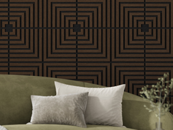 Mexen Linea 02 Akustik-Wandpaneel 60 x 60 cm (4 Stk.), Filz 9 mm, technisches Furnier, Mocca-Eiche - S110-60607-02-045
