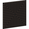 Mexen Linea 02 akustische Wandpaneele 60 x 60 cm (4Stk.), Filz 9 mm, technisches Furnier, Schwarze Eiche - S110-60607-02-046