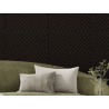 Mexen Linea 01 Akustik-Wandpaneel 60 x 60 cm (4 Stück), Filz 9 mm, technisches Furnier, Schwarze Eiche - S110-60607-01-046