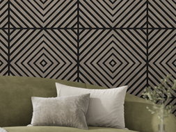 Mexen Linea 03 Akustik-Wandpaneel 60 x 60 cm (4 Stk.), Filz 9 mm, technisches Furnier, Graue Eiche - S110-60607-03-043