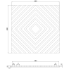 Mexen Linea 03 Akustik-Wandpaneel 60 x 60 cm (4 Stk.), Filz 9 mm, technisches Furnier, Graue Eiche - S110-60607-03-043