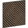 Mexen Linea 03 Akustik-Wandpaneel 60 x 60 cm (4Stk.), Filz 9 mm, technisches Furnier, Dunkle Nuss - S110-60607-03-044